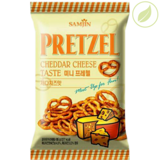 Крендель "Pretzel" со вкусом сыра чеддер, "Samjin", 85г